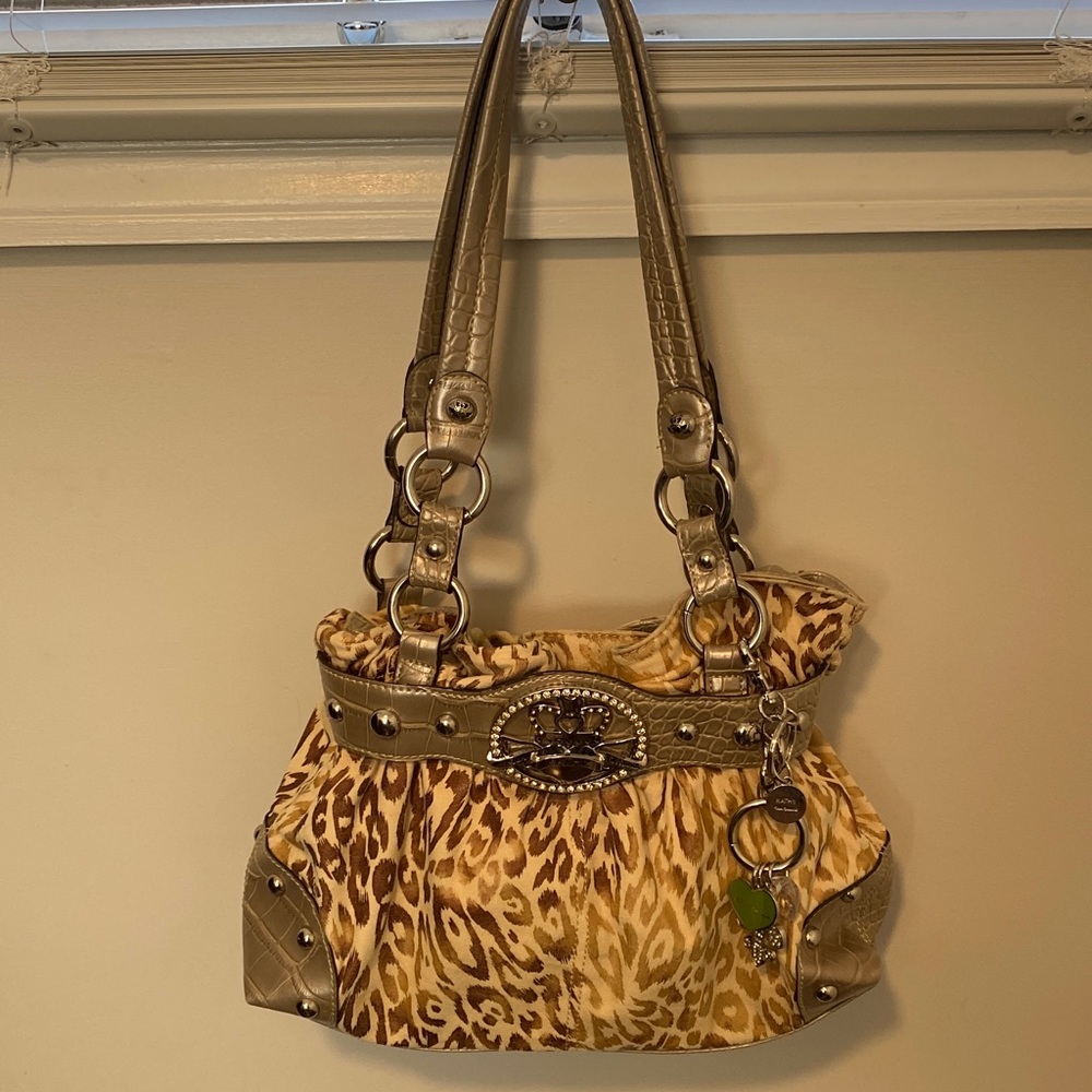 Y2K Pristine Condition Leopard Print Shoulder Bag - image 3